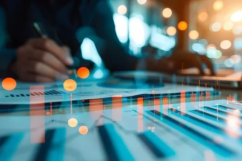 Business analytics and data visualization Stock Photos