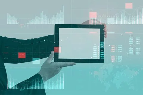Business analytics (BA) with key performance indicators (KPI) dashboard conce Stock Photos