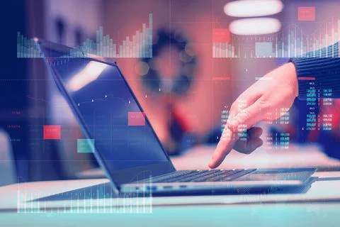 Business analytics (BA) with key performance indicators (KPI) dashboard conce Foto stock