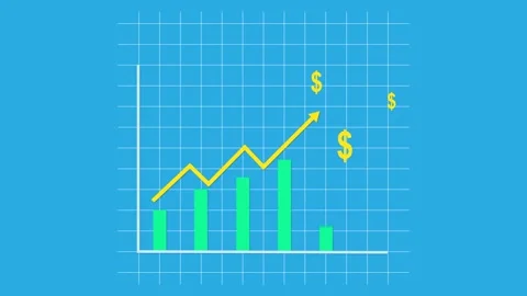 Business Analytics Bar Chart Growth Animation Stock Footage 341684737