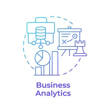 Business analytics blue gradient concept icon イラスト素材