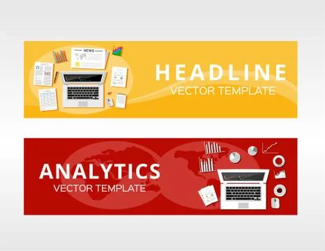 Business analytics. Business solution advertisement concept illustration for Stock Illustration