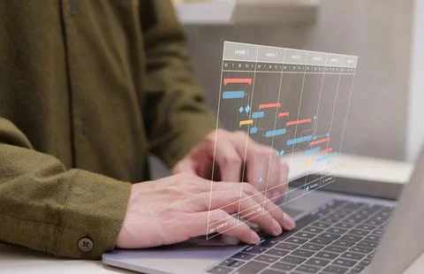 Business Analytics chart and Data Management System to make report with KPI. Stock-Fotos