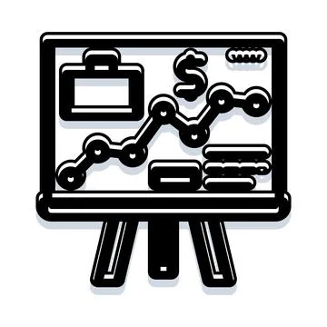 Business analytics chart showing financial progress and growth Stock Illustration