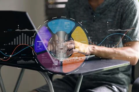 Business Analytics Chart with Technology Insights and Data Visualization 스톡 사진