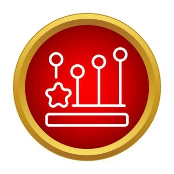 Business analytics chart tracking progress and achievement target Stock Illustration