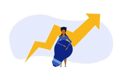 Business analytics in cloud arrow vector leadership company. People challenge Illustrazione stock
