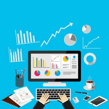 Business analytics concept illustration. Stock Illustration