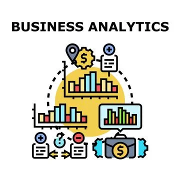 Business analytics concept optimizing data for strategic planning Stock Illustration