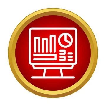 Business analytics dashboard displaying data visualization graphs icon Stock Illustration