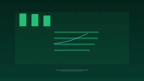Business analytics dashboard UI jade concept loop Vidéo 342616908