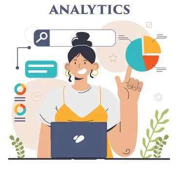 Business analytics. Data examination and strategy development 스톡 일러스트
