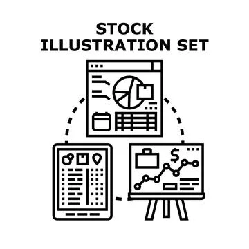 Business analytics data management planning concept Stock Illustration