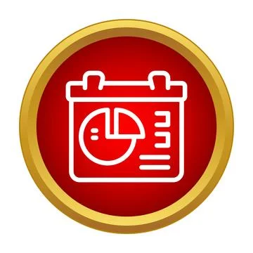 Business analytics data presentation pie chart icon Stock Illustration