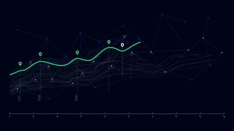 Business analytics data visualization, animation linear graph showing dynamic Stock Footage 121607284
