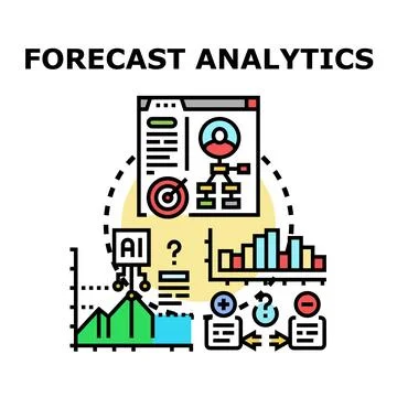 Business analytics forecasting future trends and performance using data イラスト素材