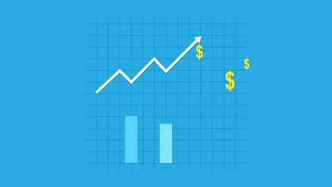 Business Analytics Growth Chart Animation Background Stock Footage 341522628