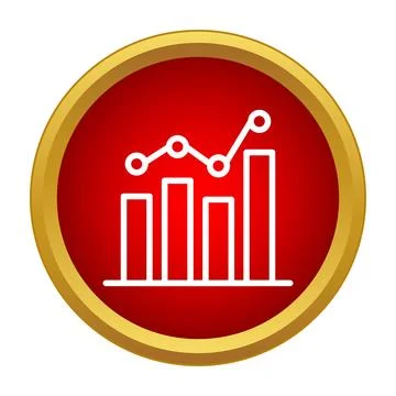 Business analytics growth chart icon showing progress data 스톡 일러스트