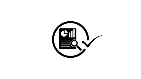 Business analytics icon animation data analysis document motion graphic fin.. Stock Footage 346497771