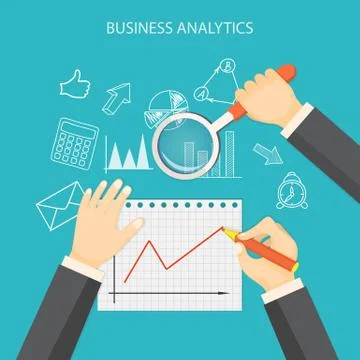 Business analytics Stock Illustration