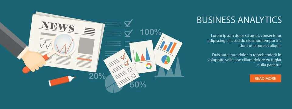 Business analytics Stock Illustration