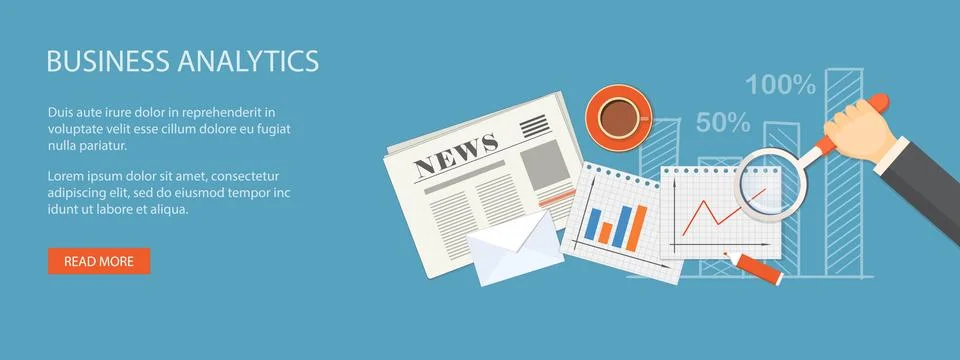 Business analytics Stock Illustration