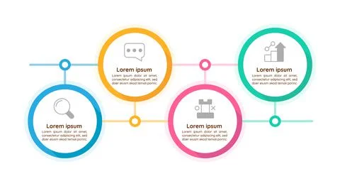Business analytics infographic chart design template Stock Illustration