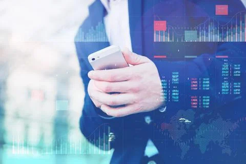 Business analytics with key performance indicators dashboard concept. Busines Stock Photos