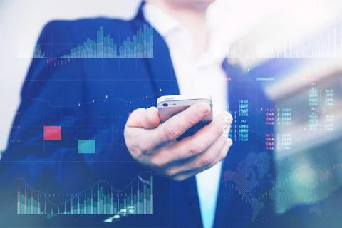 Business analytics with key performance indicators dashboard concept. Busines Stock Photos