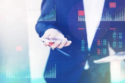 Business analytics with key performance indicators dashboard concept. Busines Foto stock