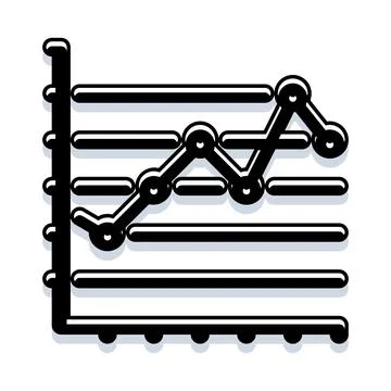Business analytics line graph showing financial growth Stock Illustration