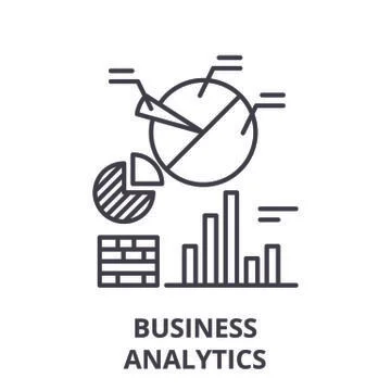 Business analytics line icon concept. Business analytics vector linear イラスト素材