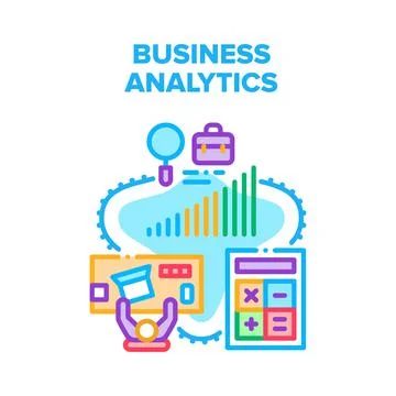 Business Analytics Market Vector Concept Color Illustrazione stock