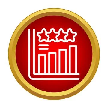 Business analytics measuring performance with star rating chart Illustrazione stock