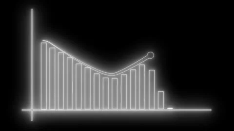 Business Analytics Report Chart Neon Bars Animation Видео 315190753