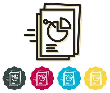 Business Analytics Report Icon Stock Illustration