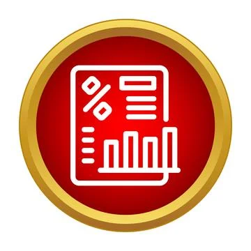 Business analytics report icon showing data statistics Stock Illustration