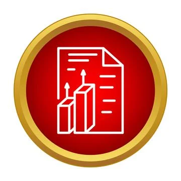Business analytics report showing data growth chart Stock Illustration