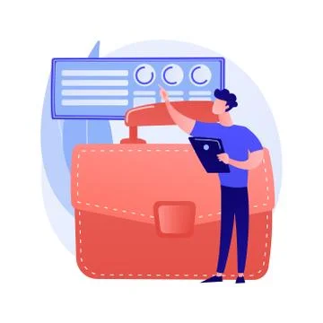 Business analytics report vector concept metaphor. Stock Illustration