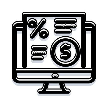 Business analytics on screen showing financial data 스톡 일러스트