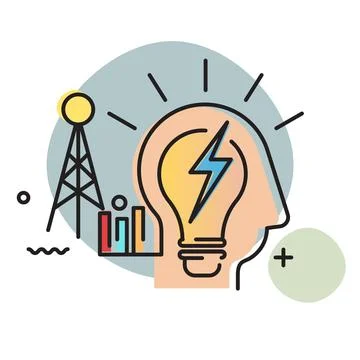 Business Analytics Skill Icon Stock Illustration