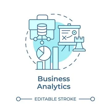 Business analytics soft blue concept icon イラスト素材
