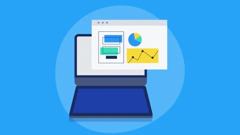 Business analytics software integrated with artificial intelligence. Stock Footage 293792937