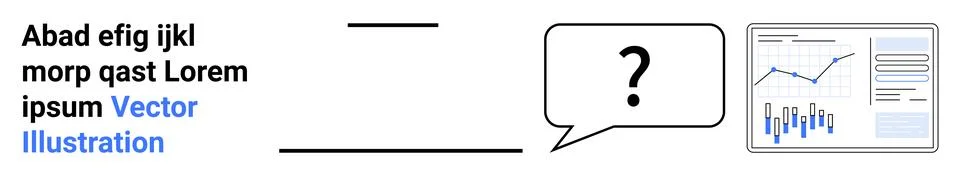 Business Analytics Speech Bubble with Data Charts and Placeholder Text 库存插图