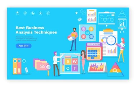 Business Analytics Technique Website Promotion イラスト素材