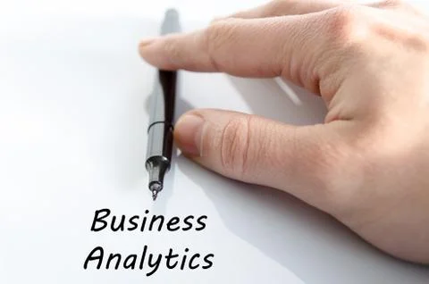 Business analytics text concept Stock Photos