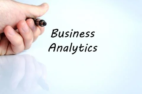 Business analytics text concept Stock Photos