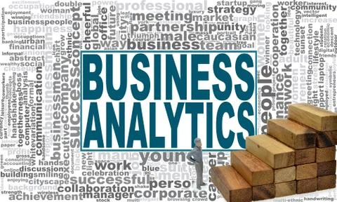 Business analytics word cloud Stock Photos