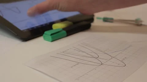 Business analyzing using a digital tablet Vídeo Stock 49990060