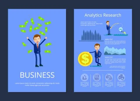 Business and Analytic Research Vector Illustration 库存插图